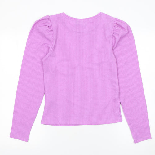 Vero Moda Women’s Purple Puff Sleeve Long Sleeve Knit Top Size S