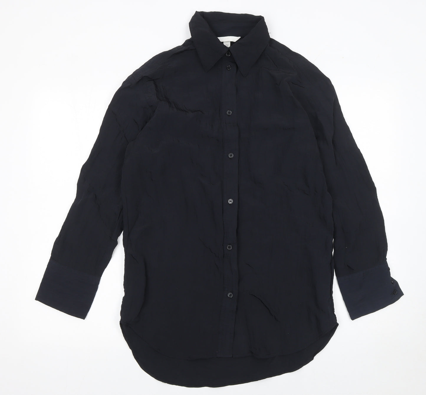 H&M Women's Black Button-Up Long Sleeve Shirt XS