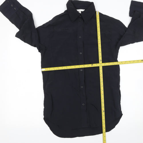 H&M Women's Black Button-Up Long Sleeve Shirt XS