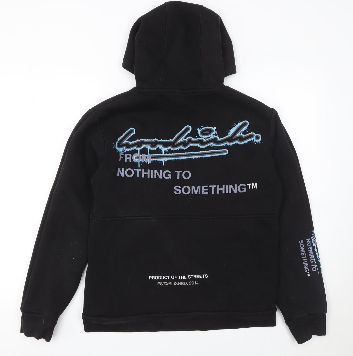 Hoodrich Men's Black Graphic Pullover Hoodie Size S Streetwear Style