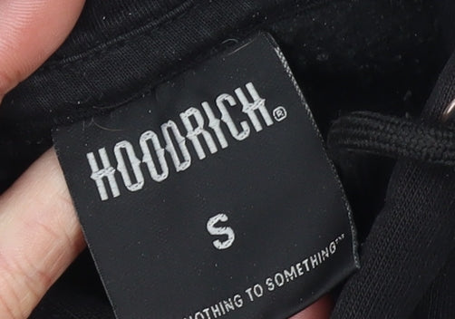 Hoodrich Men's Black Graphic Pullover Hoodie Size S Streetwear Style