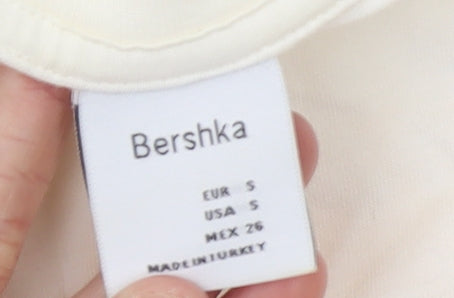 Bershka Men's White Graphic Music Band Tour T-Shirt Size S