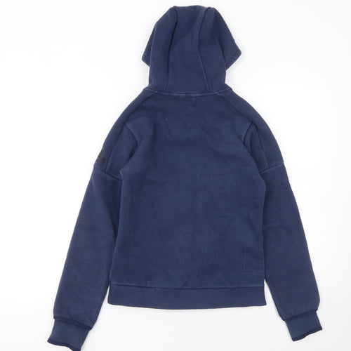 Adidas Boys Blue Full Zip Fleece Hoodie 11-12 Years