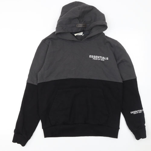 Fear of God Essentials Women’s Black & Grey Pullover Hoodie Size S
