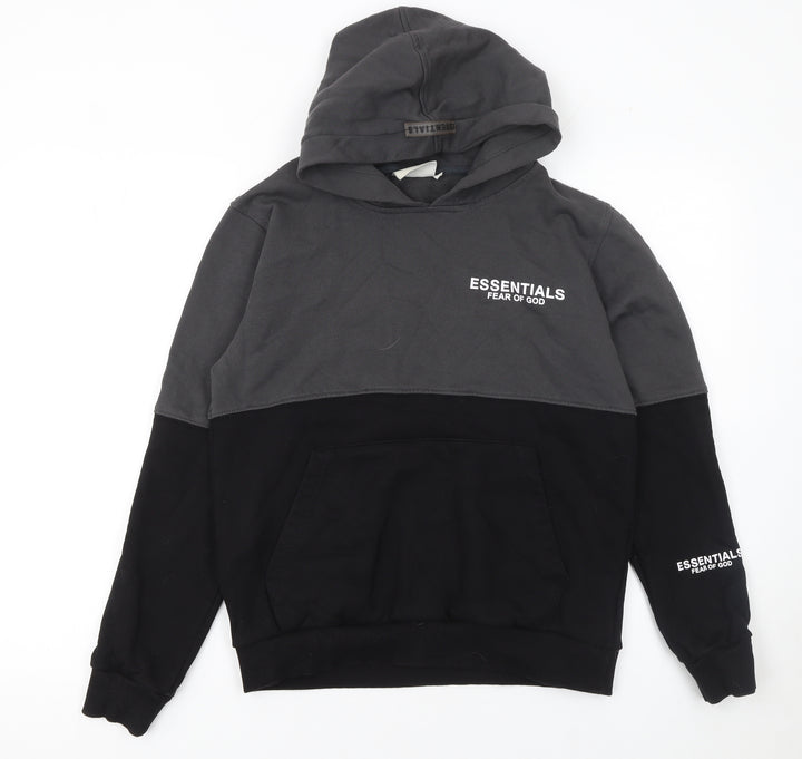 Fear of God Essentials Women’s Black & Grey Pullover Hoodie Size S