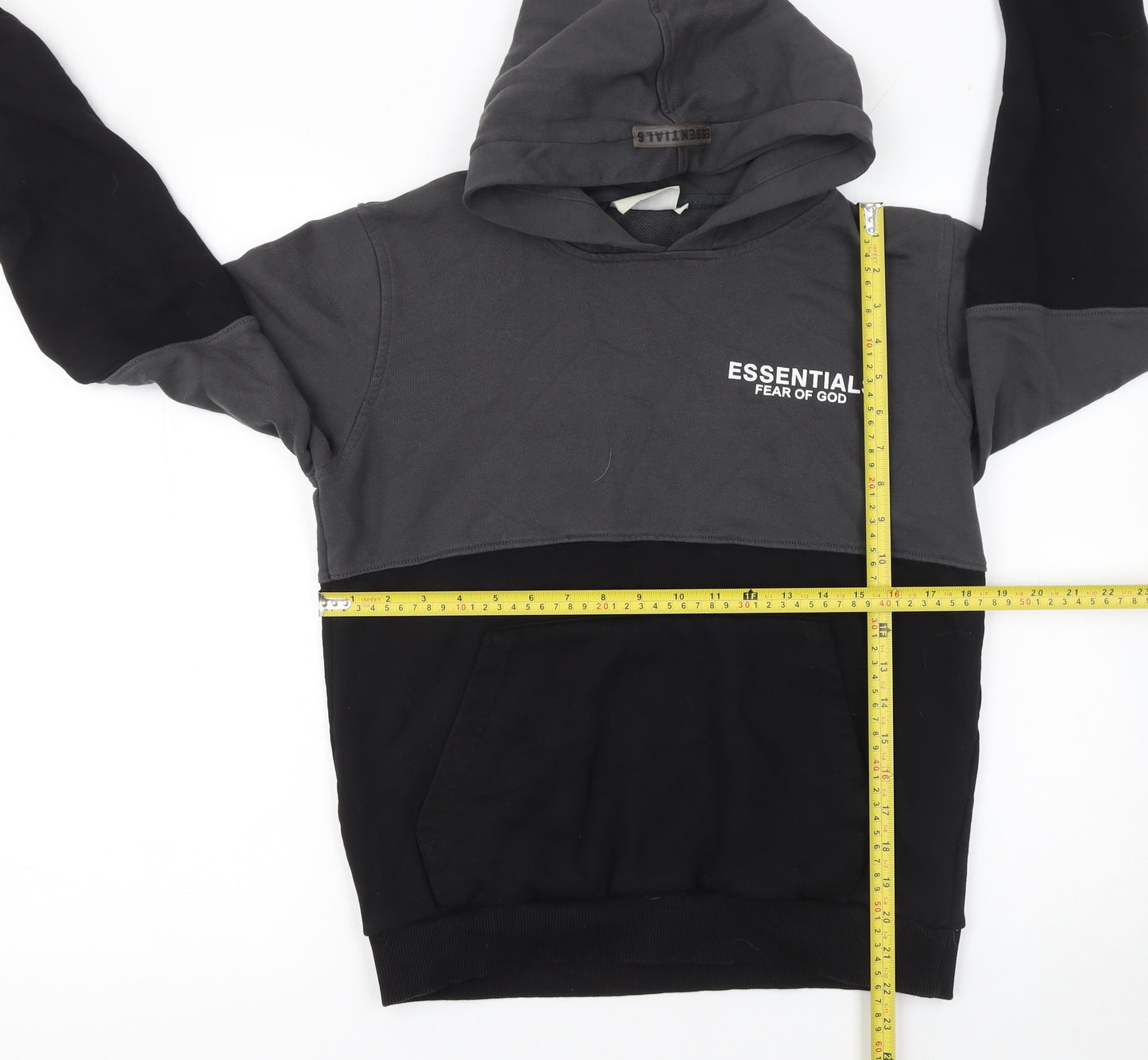 Fear of God Essentials Women’s Black & Grey Pullover Hoodie Size S