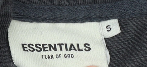 Fear of God Essentials Women’s Black & Grey Pullover Hoodie Size S