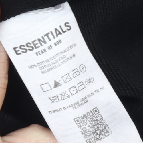 Fear of God Essentials Women’s Black & Grey Pullover Hoodie Size S