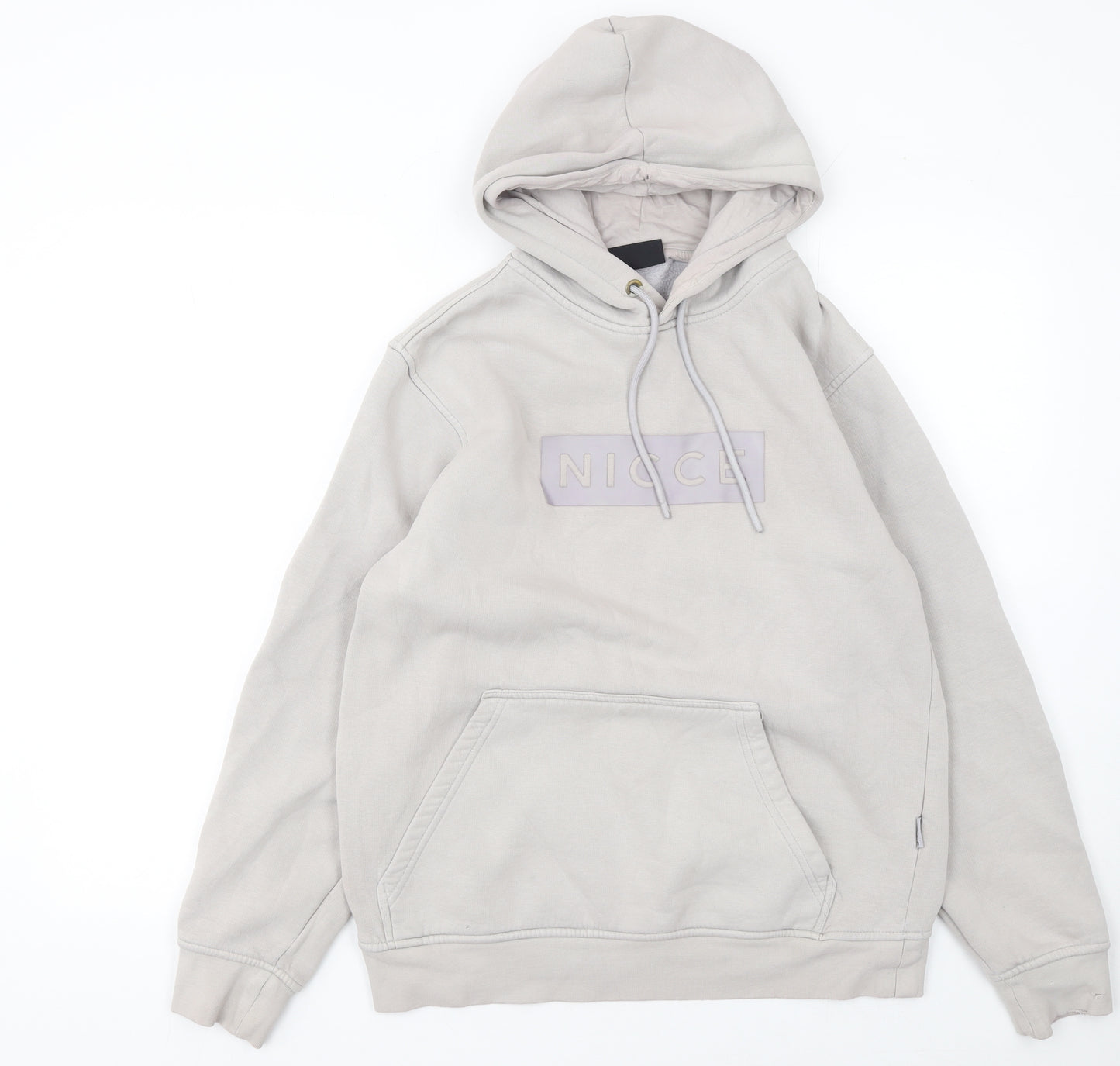 Nicce Men’s Beige Pullover Hoodie Size S Regular Fit Fleece