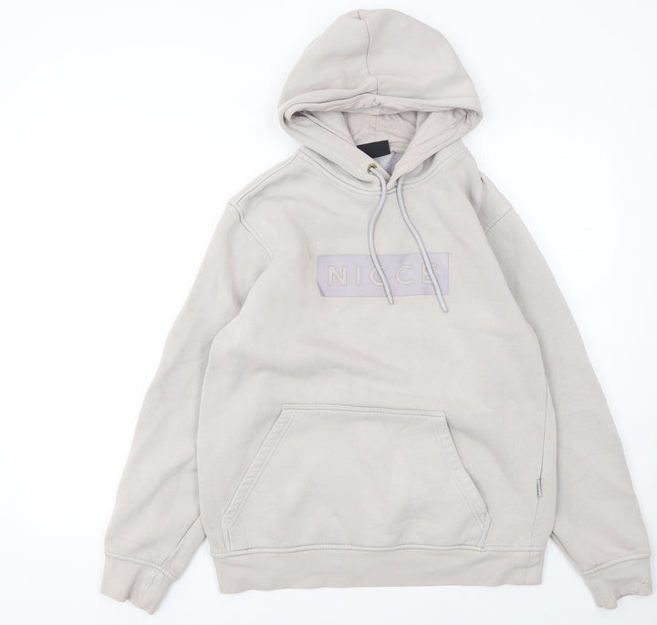Nicce Men’s Beige Pullover Hoodie Size S Regular Fit Fleece