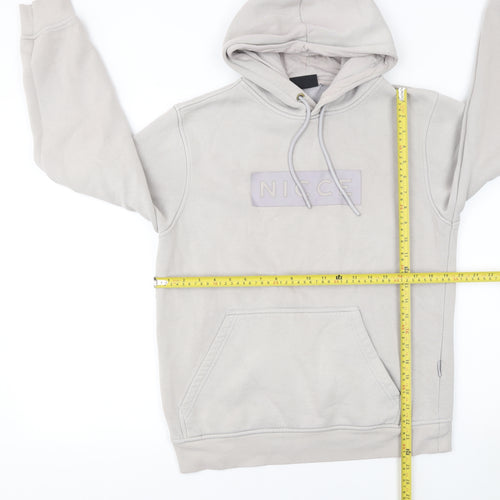 Nicce Men’s Beige Pullover Hoodie Size S Regular Fit Fleece