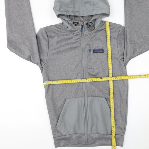 McKenzie Men Grey Full Zip Fleece Hoodie Size S Regular Fit