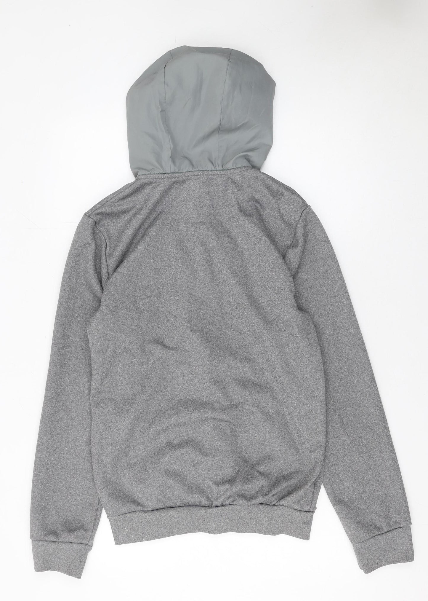 McKenzie Men Grey Full Zip Fleece Hoodie Size S Regular Fit