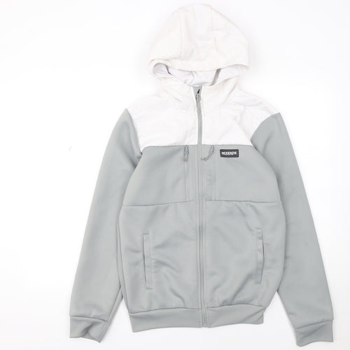 McKenzie Men's Grey Full Zip Hooded Sweatshirt Size S