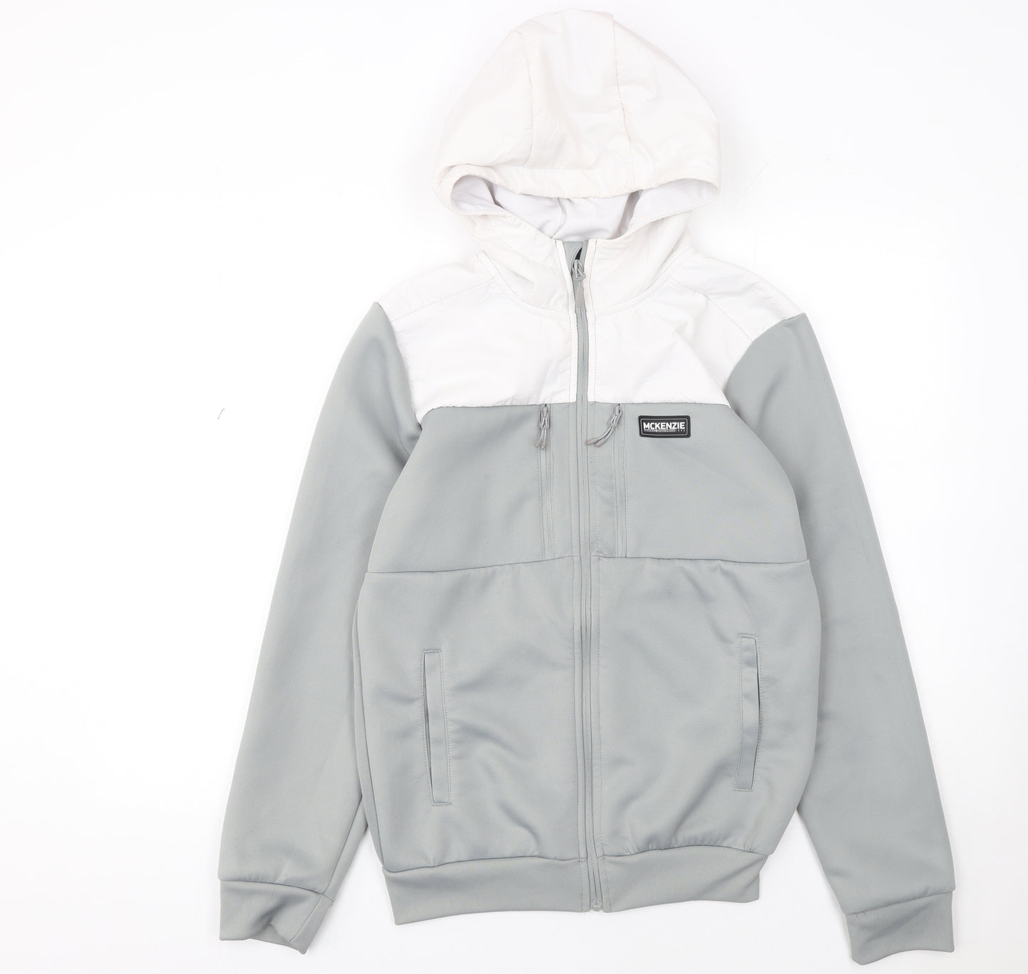 McKenzie Men's Grey Full Zip Hooded Sweatshirt Size S