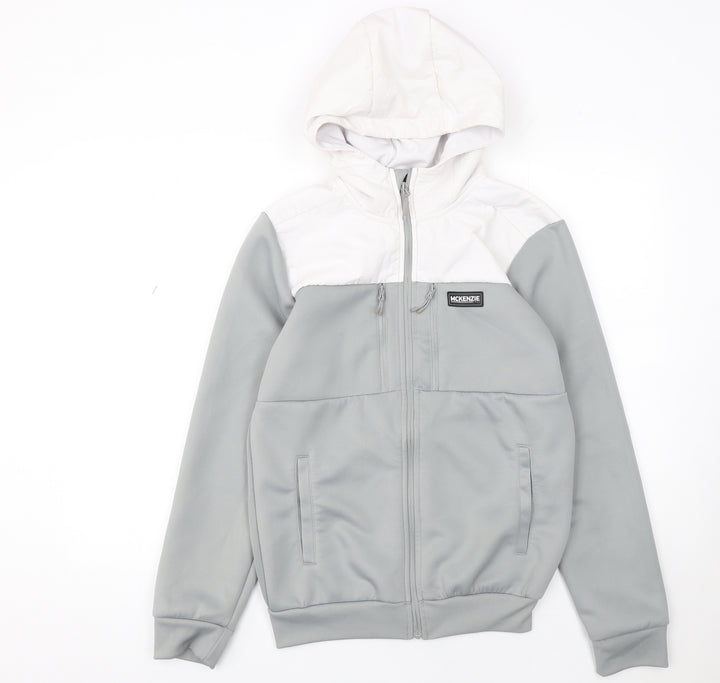 McKenzie Men's Grey Full Zip Hooded Sweatshirt Size S