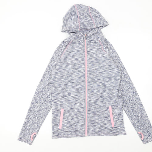 Young Dimensions Girls Grey Full Zip Active Hoodie 12-13 Years