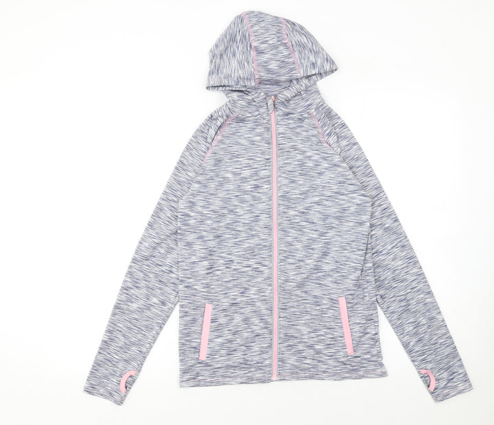 Young Dimensions Girls Grey Full Zip Active Hoodie 12-13 Years