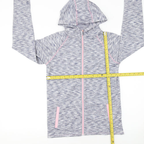 Young Dimensions Girls Grey Full Zip Active Hoodie 12-13 Years