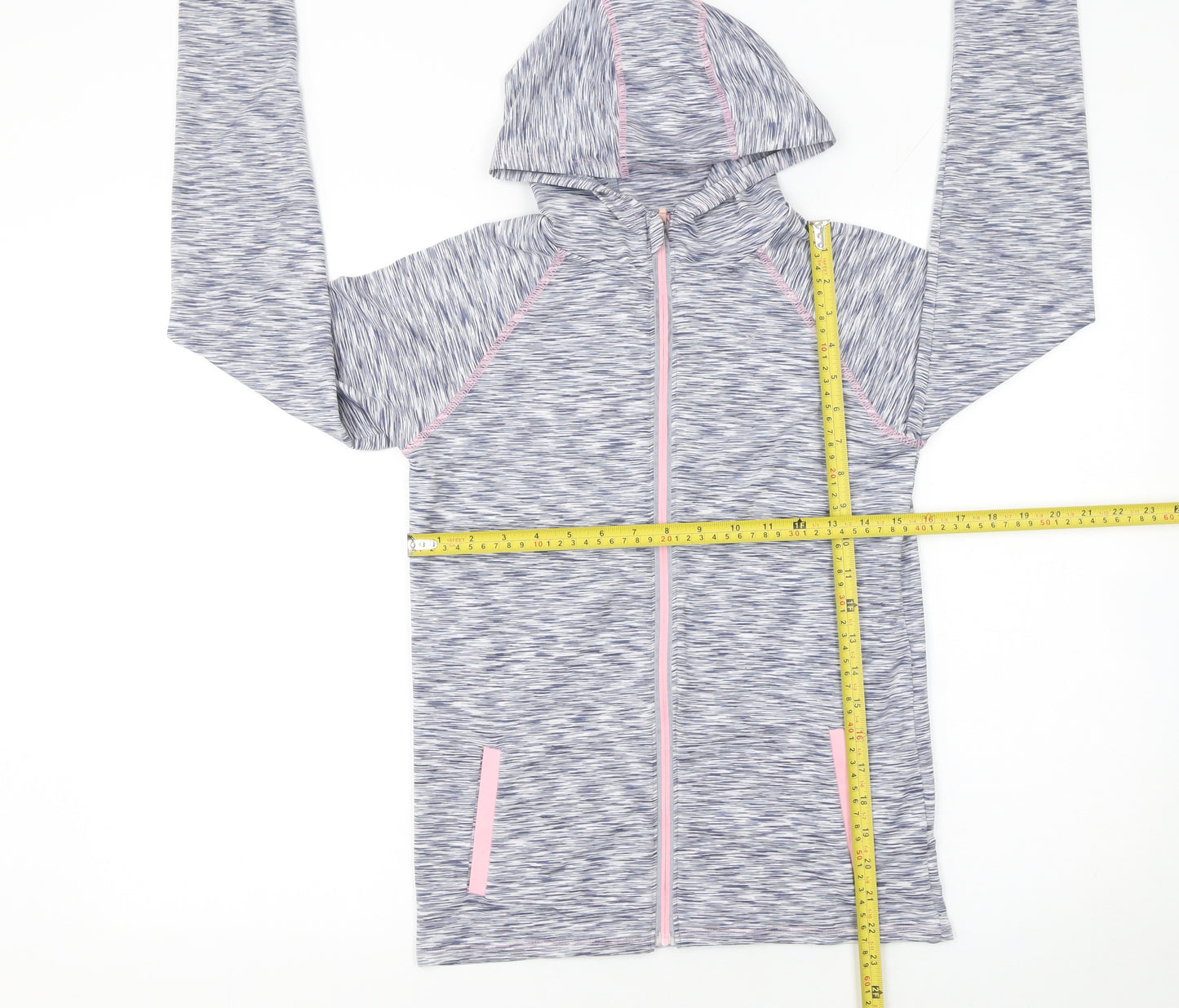 Young Dimensions Girls Grey Full Zip Active Hoodie 12-13 Years