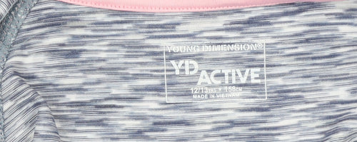 Young Dimensions Girls Grey Full Zip Active Hoodie 12-13 Years