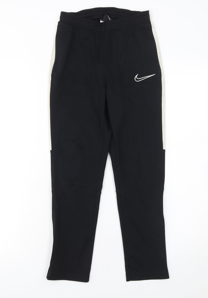 Nike Boys Black Dri-FIT Jogger Trousers M Moisture Wicking Sportswear