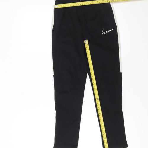 Nike Boys Black Dri-FIT Jogger Trousers M Moisture Wicking Sportswear