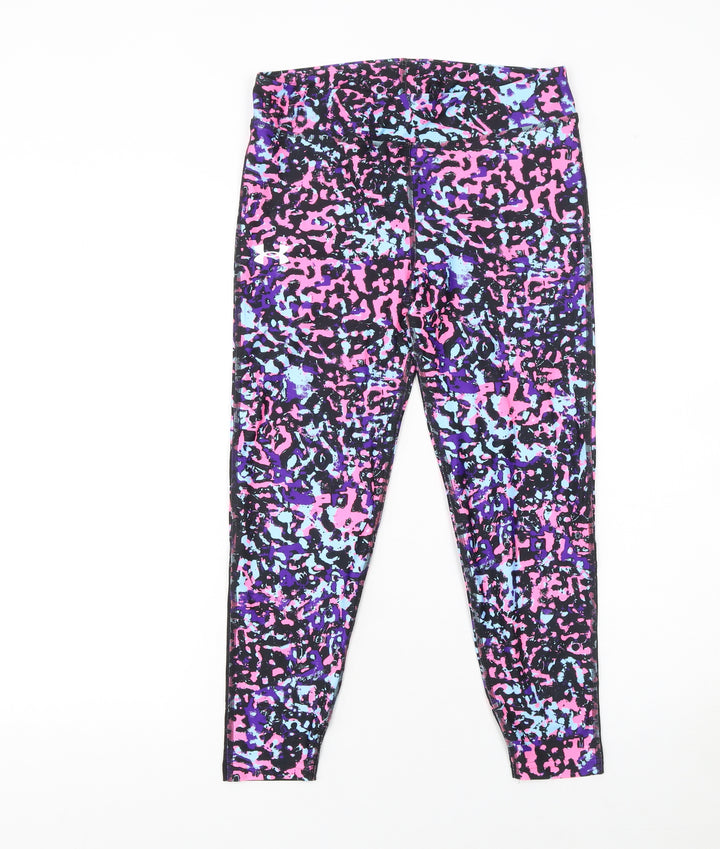 Under Armour Girls Multicoloured Ankle Leggings Size 146 Slim Fit Activewear