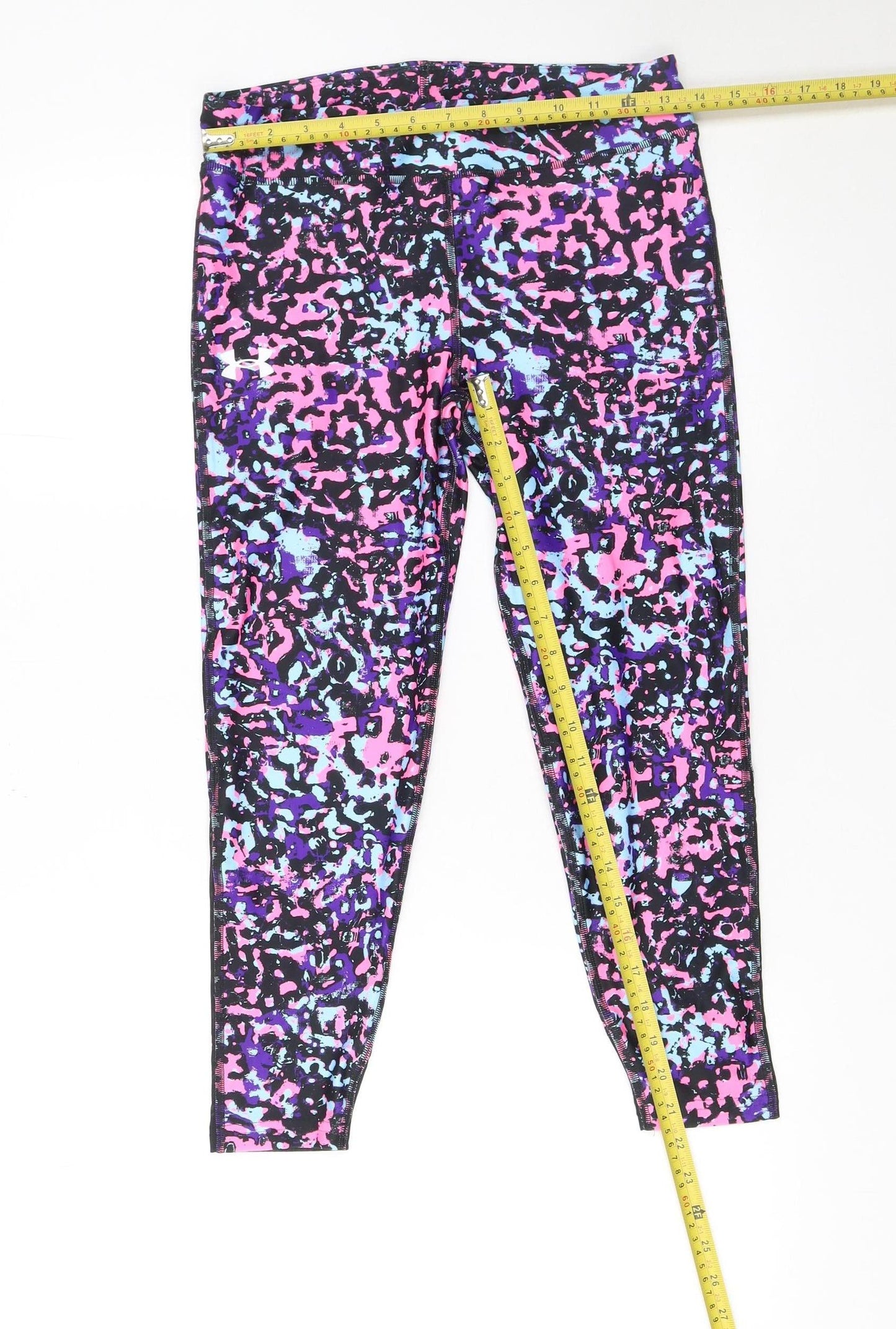 Under Armour Girls Multicoloured Ankle Leggings Size 146 Slim Fit Activewear
