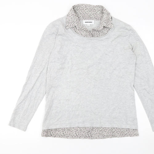 Gerard Women Grey Collared Long Sleeve Pullover Jumper Size 12