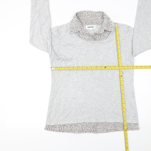 Gerard Women Grey Collared Long Sleeve Pullover Jumper Size 12