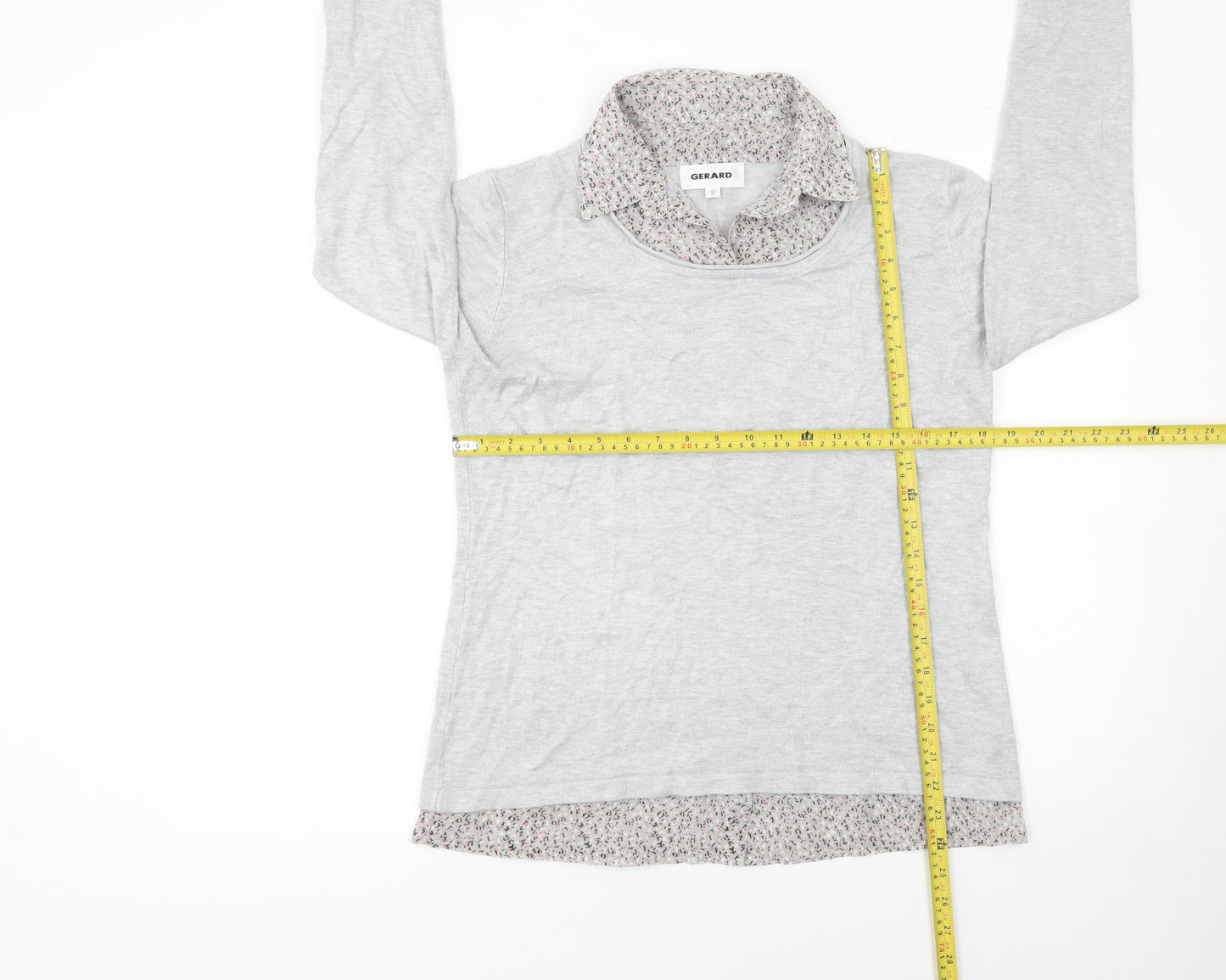 Gerard Women Grey Collared Long Sleeve Pullover Jumper Size 12