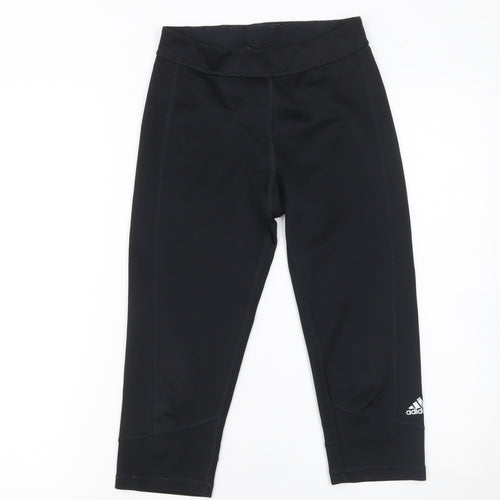 Adidas Women's Black Climalite Capri Leggings Size S 8-10 Moisture Wicking Activewear