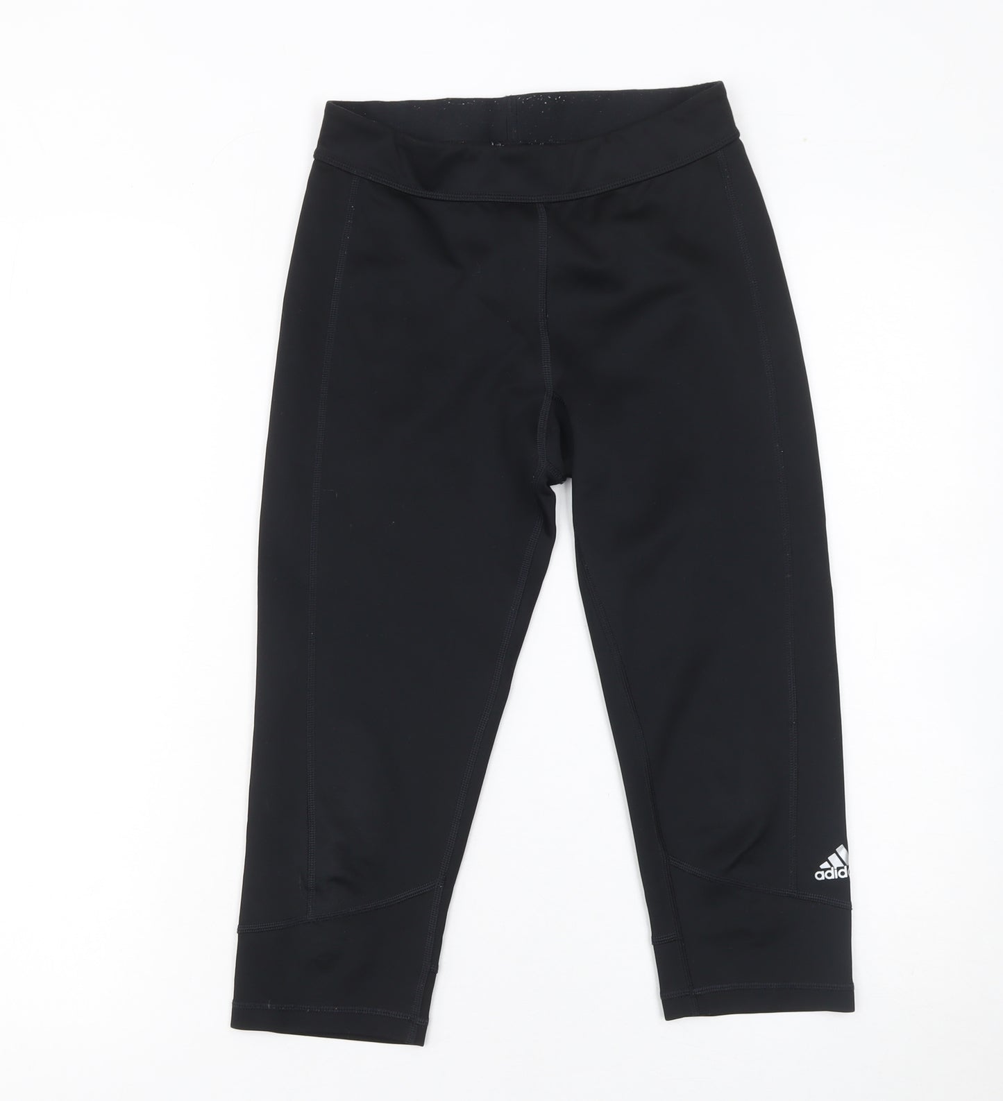 Adidas Women's Black Climalite Capri Leggings Size S 8-10 Moisture Wicking Activewear