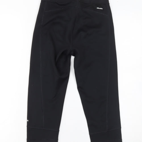 Adidas Women's Black Climalite Capri Leggings Size S 8-10 Moisture Wicking Activewear