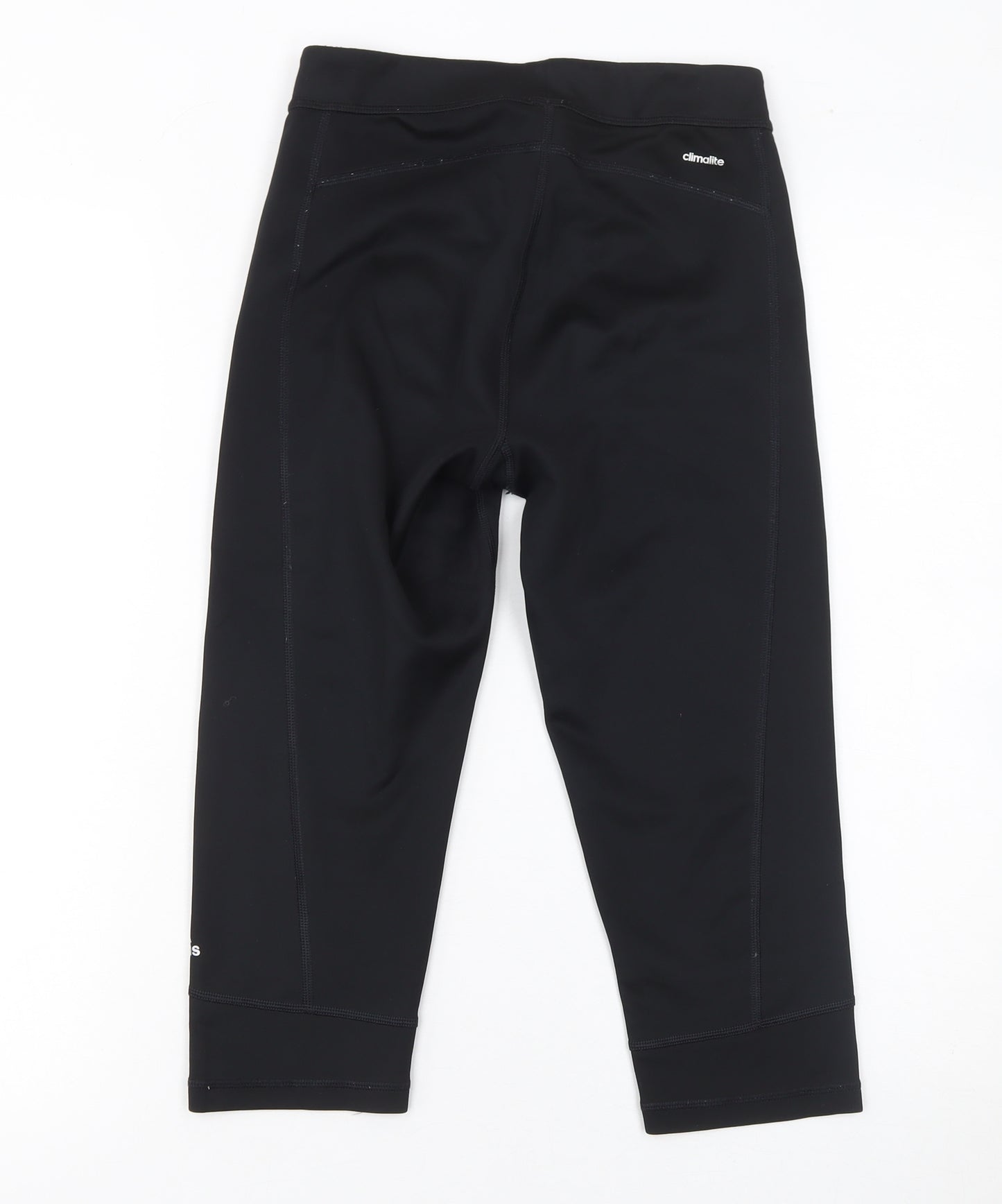 Adidas Women's Black Climalite Capri Leggings Size S 8-10 Moisture Wicking Activewear