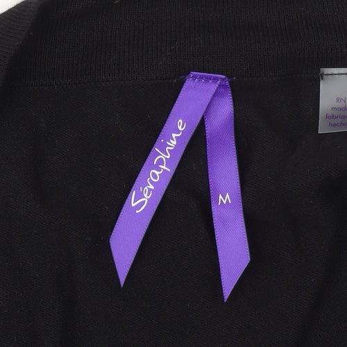 Séraphine Women’s Black Maternity Knit Cardigan M Viscose Blend