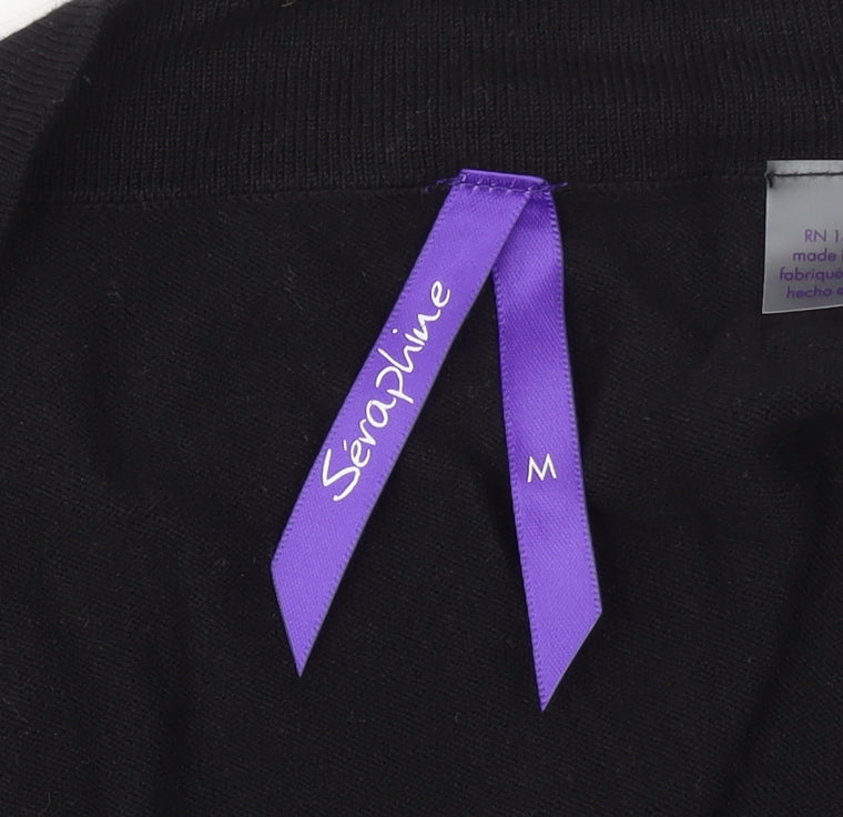 Séraphine Women’s Black Maternity Knit Cardigan M Viscose Blend