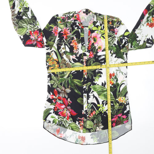 River Island Womens Floral Long Sleeve Button-Up Blouse Size 8