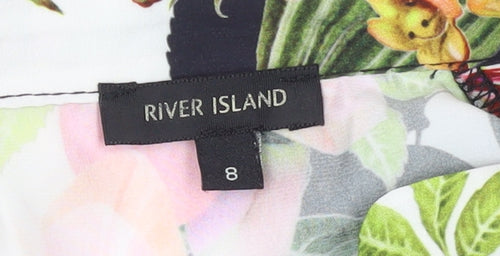 River Island Womens Floral Long Sleeve Button-Up Blouse Size 8