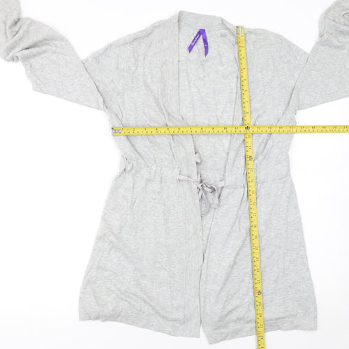 Séraphine Women's Grey Maternity Cardigan M Cotton Blend Tie Front