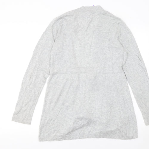 Séraphine Women's Grey Maternity Cardigan M Cotton Blend Tie Front