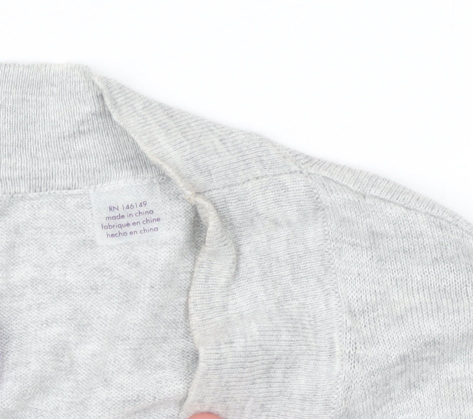 Séraphine Women's Grey Maternity Cardigan M Cotton Blend Tie Front