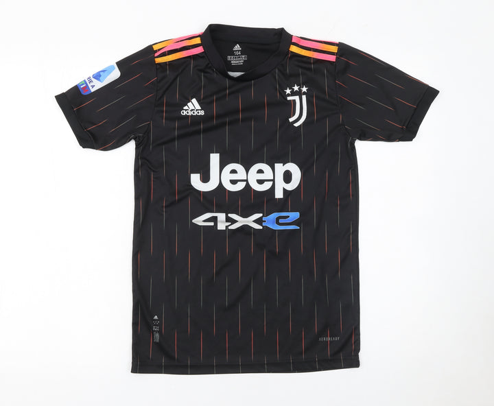 Adidas Boys Black Juventus Football Jersey T-Shirt Size 164