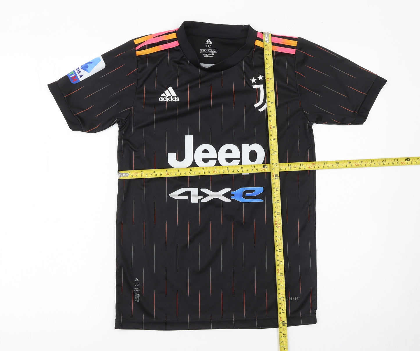 Adidas Boys Black Juventus Football Jersey T-Shirt Size 164