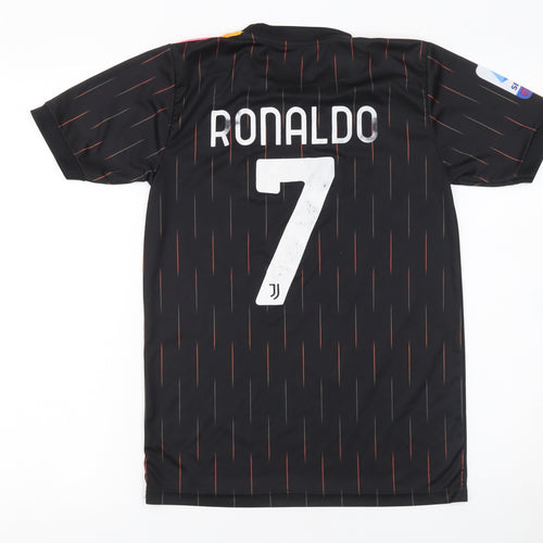 Adidas Boys Black Juventus Football Jersey T-Shirt Size 164