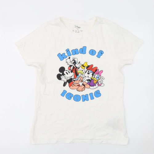 Disney Women’s White Mickey & Friends Graphic T-Shirt XS