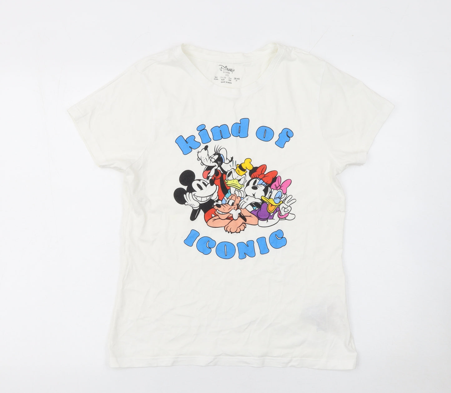 Disney Women’s White Mickey & Friends Graphic T-Shirt XS
