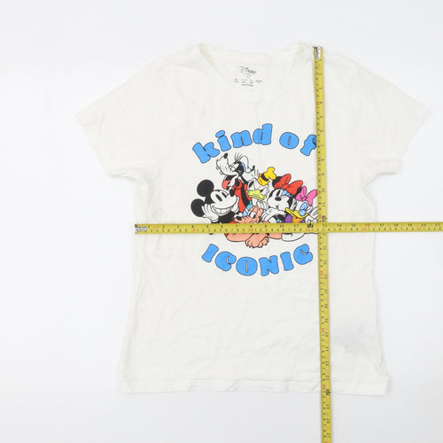 Disney Women’s White Mickey & Friends Graphic T-Shirt XS
