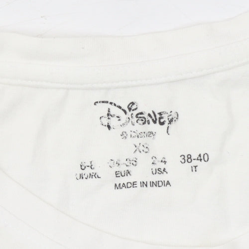 Disney Women’s White Mickey & Friends Graphic T-Shirt XS